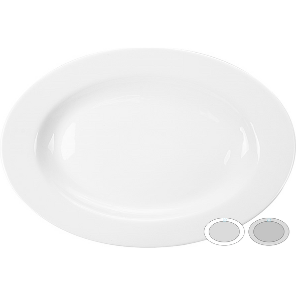 White Porcelain Oval Plates
